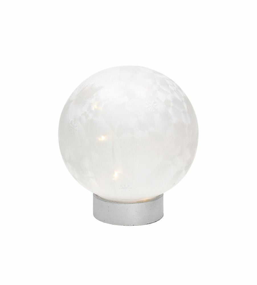 tognana tognana sfera natale con led d 18 cm christmas white vetro bianco ean 8056444359411