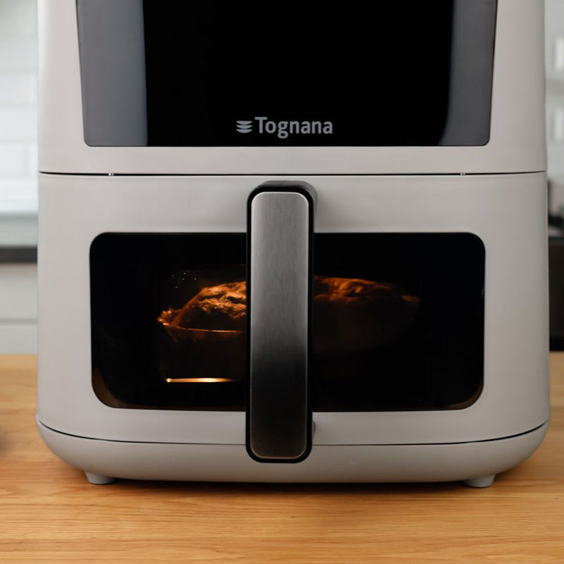 Tognana Iridea Friggitrice ad Aria 10 Litri Grigio Perla con Doppia Resistenza – Friggitrice ad Aria per Cottura Pratica e Veloce
