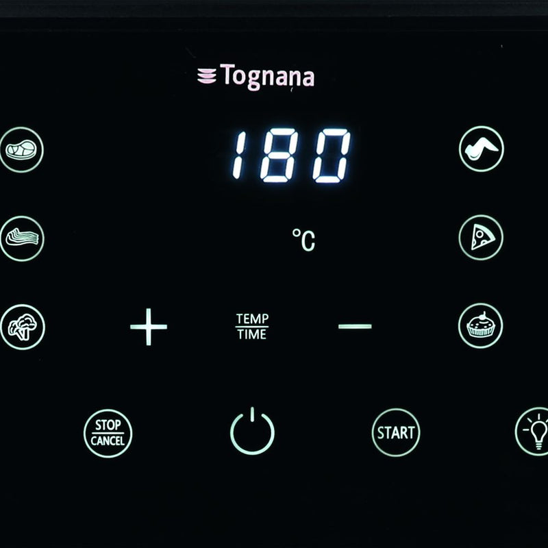 Tognana Iridea Friggitrice ad Aria 10 Litri Grigio Perla con Doppia Resistenza – Friggitrice ad Aria per Cottura Pratica e Veloce