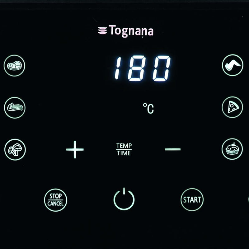 Tognana Iridea Air Fryer 10 Litres Sage Green with Dual Heating Elements – Digital Air Fryer for Practical and Fast Cooking