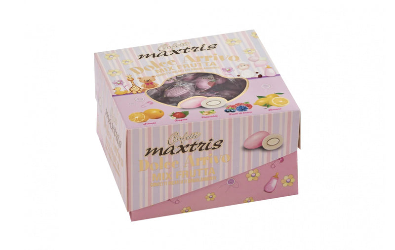 Maxtris Sugared Almonds Sweet Event Fruit Pink 500 Gr