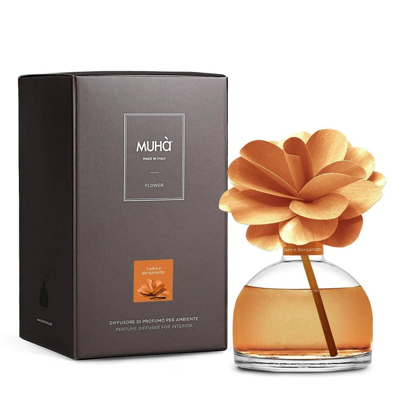 Muhà Flower Diffuser Camellia 200ml Cedarwood & Bergamot