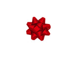 Caffarel Generic Adhesive Metallic Star Bows Red 6.5mm