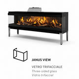 Nobis Camino Elettrico Janus 170 Senza Ventilazione a LED 4K Fiamma Olografica