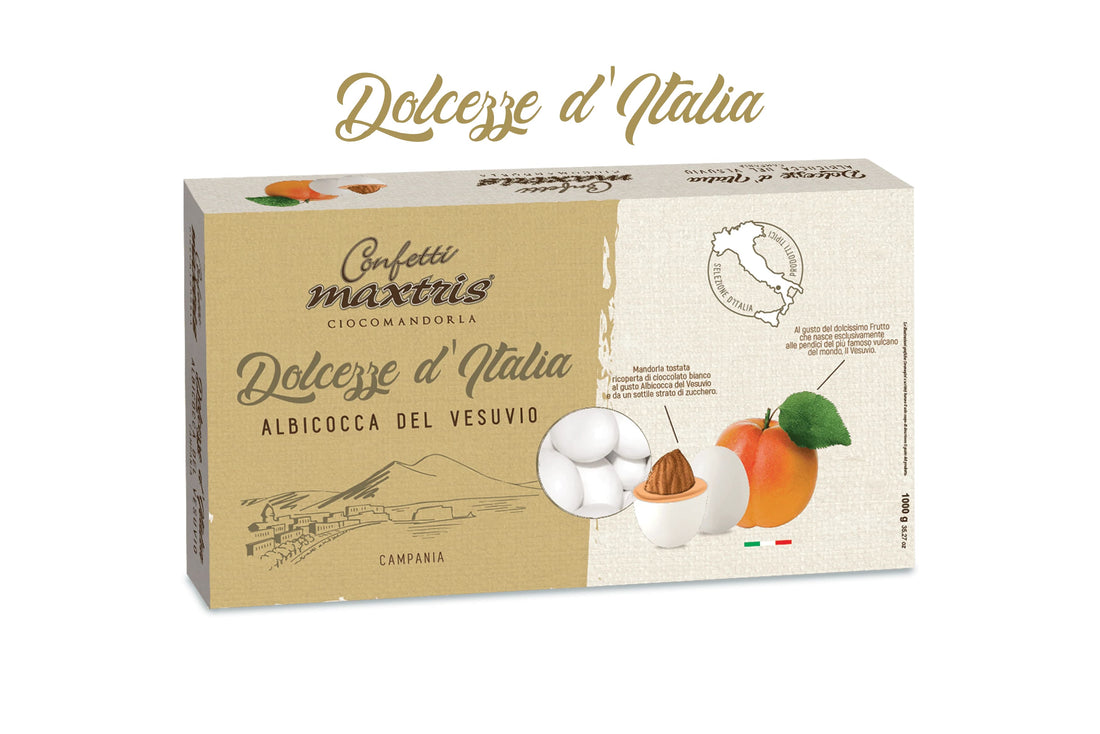Maxtris Sugared Almonds Sweets of Italy Apricot from Vesuvius 1 Kg