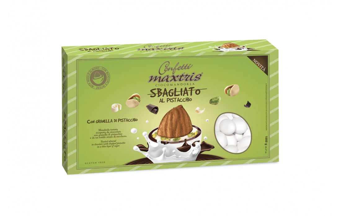 Maxtris Sugared Almonds Sbagliato with White Pistachio 1 Kg