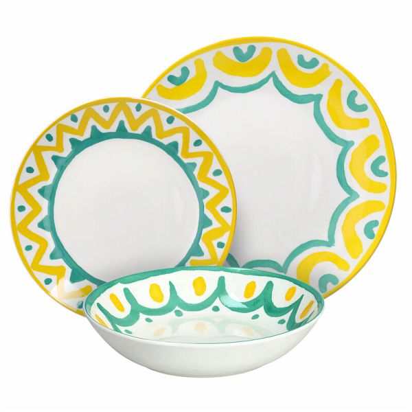 Tognana Madison Vietri Table Service 18 Pieces Multicolor Porcelain