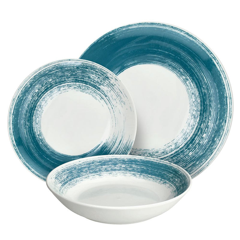 Tognana Madison Nanami 18-Piece Porcelain Tableware Set Multicolour – Complete Table Setting for 6 Persons