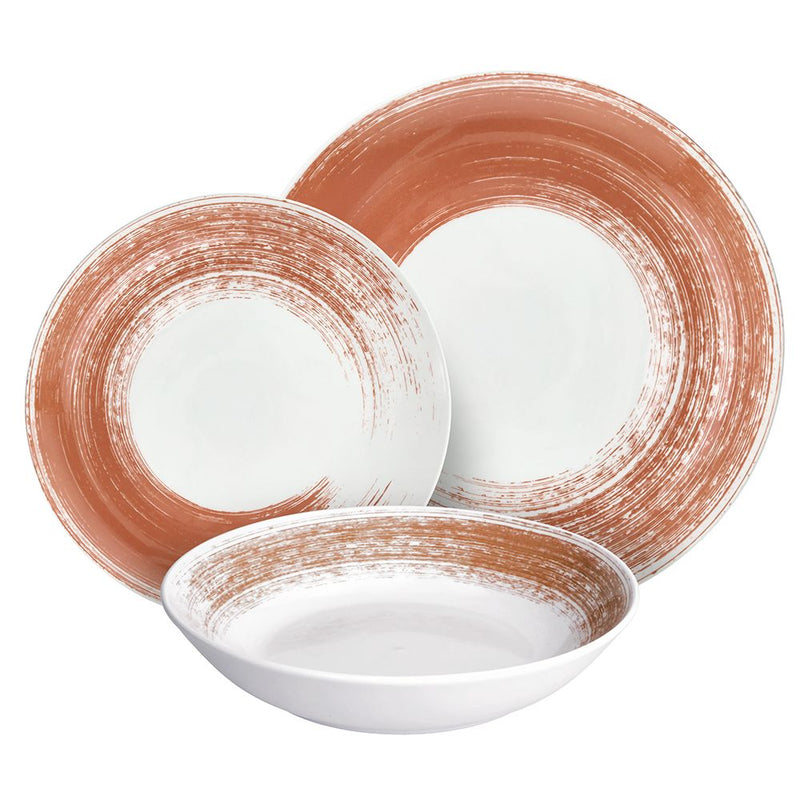 Tognana Madison Nanami 18-Piece Porcelain Tableware Set Multicolour – Complete Table Setting for 6 Persons