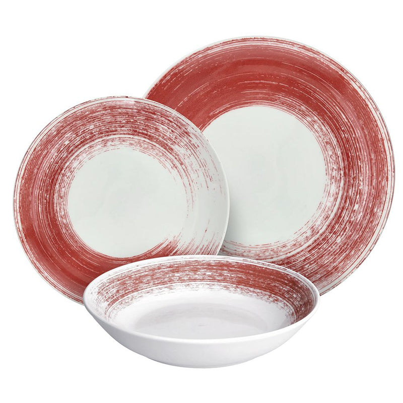 Tognana Madison Nanami 18-Piece Porcelain Tableware Set Multicolour – Complete Table Setting for 6 Persons