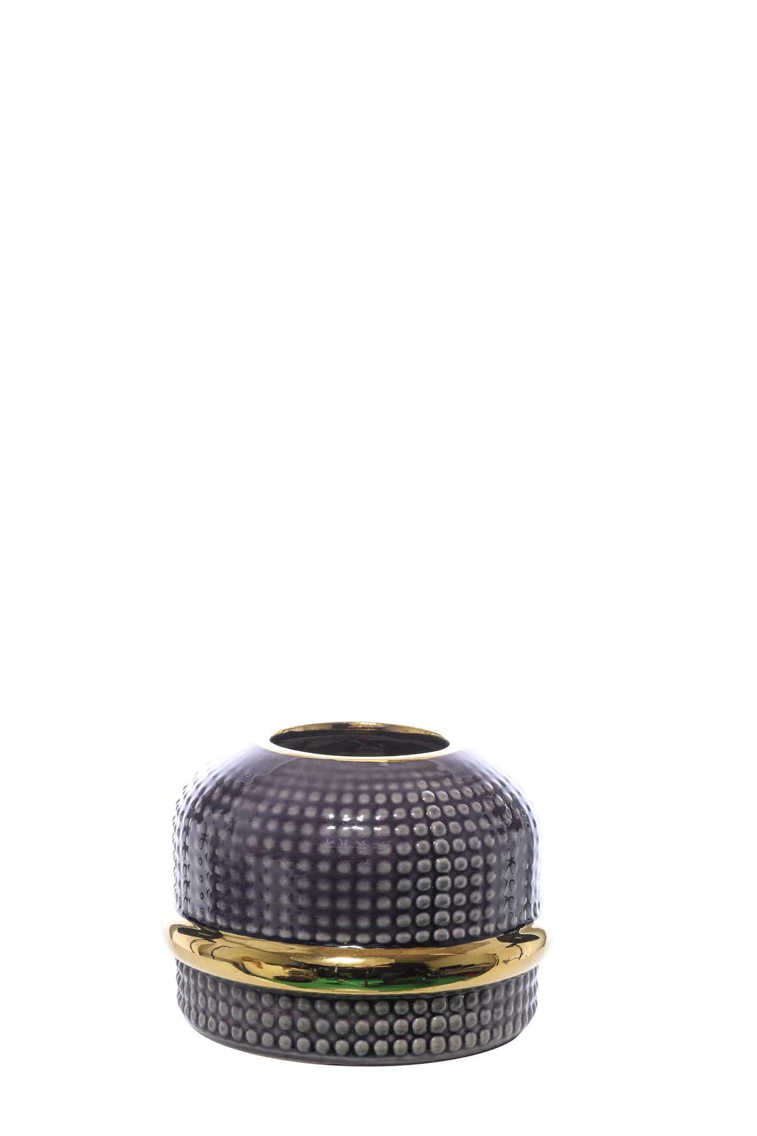 ARPIMEX Ceramic Vase 16.5 x 16.5 x 12.5 Cm Purple