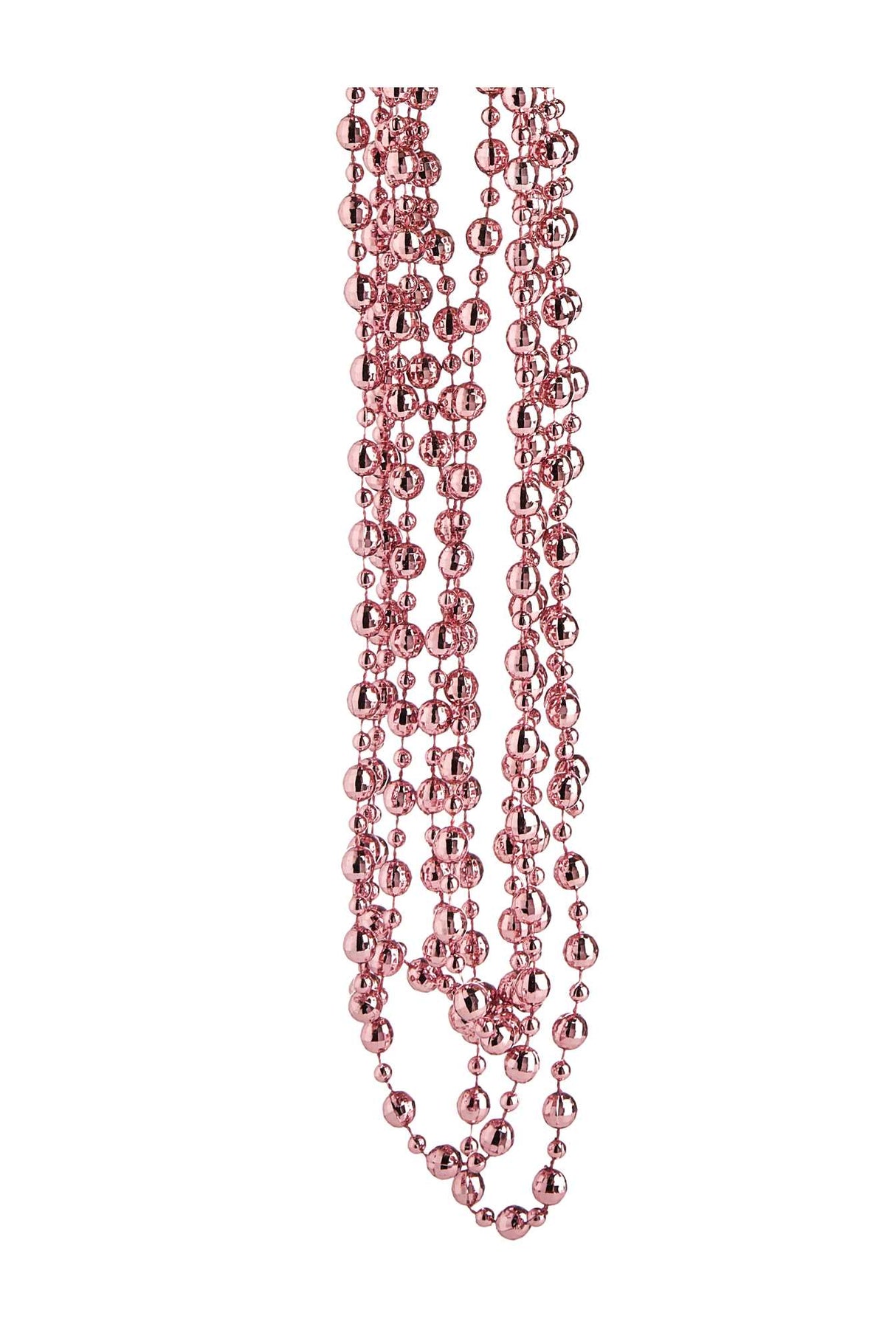 Christmas Necklace Plastic Pearls D 8 Mm 2.7 Mt Pink