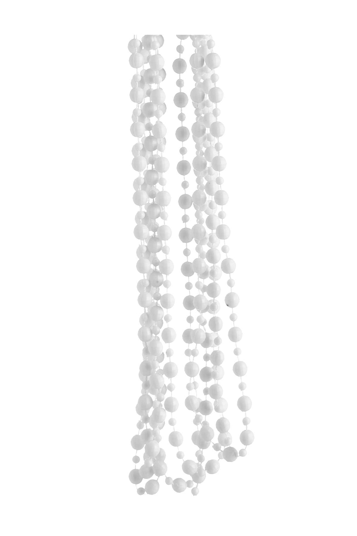 Christmas Necklace Plastic Pearls D 8 Mm 2.7 Mt White