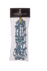 ARPIMEX Christmas Necklace Plastic Pearls D 14 Mm 2.7 Mt Blue