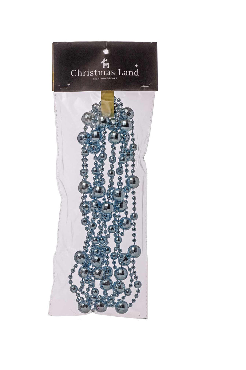 ARPIMEX Christmas Necklace Plastic Pearls D 14 Mm 2.7 Mt Blue