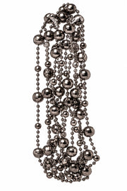 ARPIMEX Christmas Necklace Plastic Pearls D 14 Mm 2.7 Mt Silver