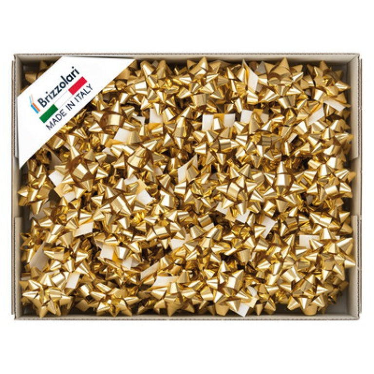 Brizzolari Cockades Stars Splendid Metallic Gold 10 mm 100 pieces