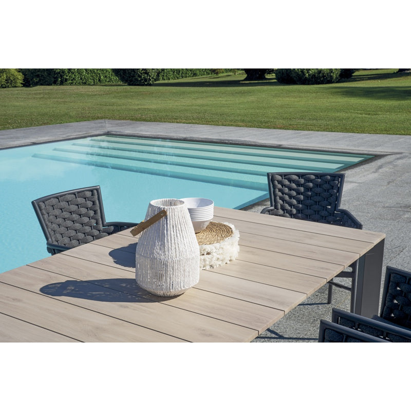 Moia Greenwood Arenzano Extendable Anthracite Wood Effect 211/276 cm