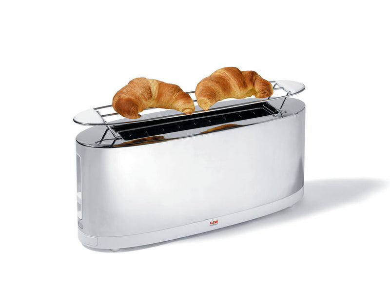 Alessi Toaster with Bun Warmer Rack White