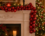 EDG Enzo De Gasperi Festoon Christmas PalleMix X 50 L 170 Cm D 8 Cm D 10 Cm Red