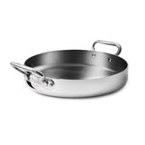 AGNELLI Aluinox 3PLY Casserole with 2 Stainless Steel Handles 28x6 Cm