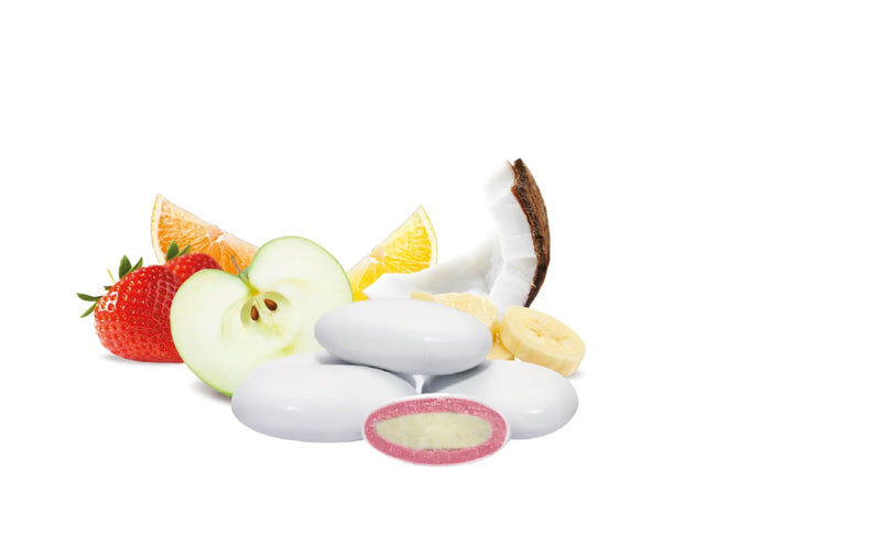 Maxtris Sugared Almonds Two Milk Mix Fruit White 1 Kg