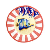 ROSE &amp; TULIPS Set of 2 Coastal Fruit Plates D 21 cm Angelfish Melamine