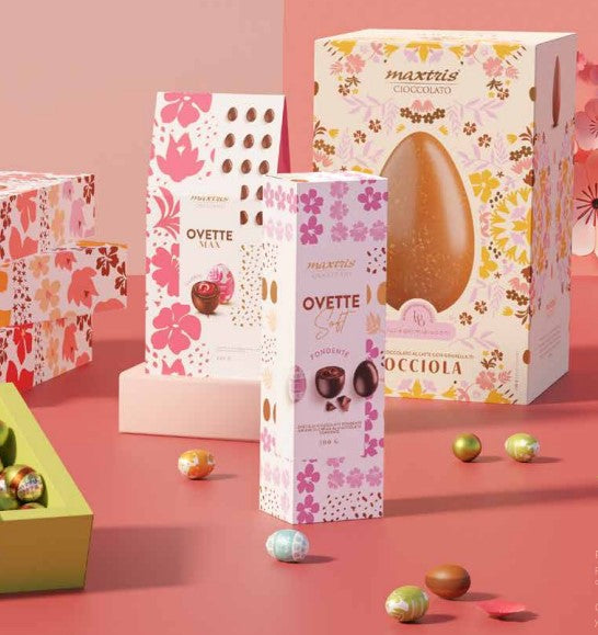 maxtris maxtris uovo di pasqua cioccolato al latte granella nocciola 450 gr ean 8022470871104