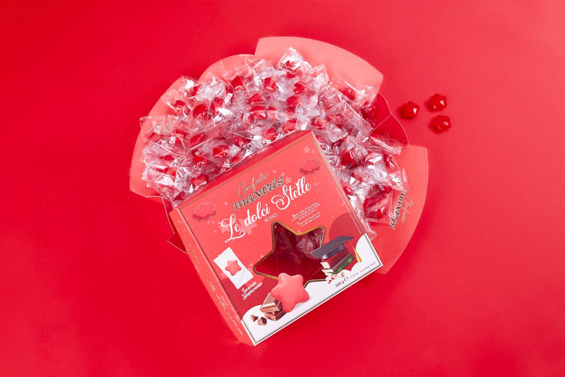 Maxtris Sugared Almonds Sweet Stars Red 500gr