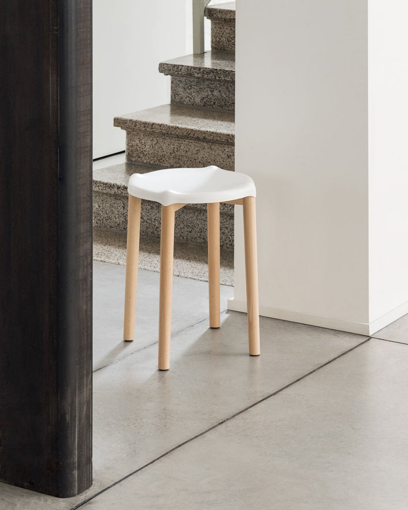 Alessi Poêle sgabello PS22 W bianco, design Philippe Starck – foto 2