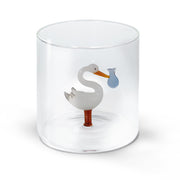 WD LifeStyle Borosilicate Glass Cup 250 ml Stork Design Blue Bundle