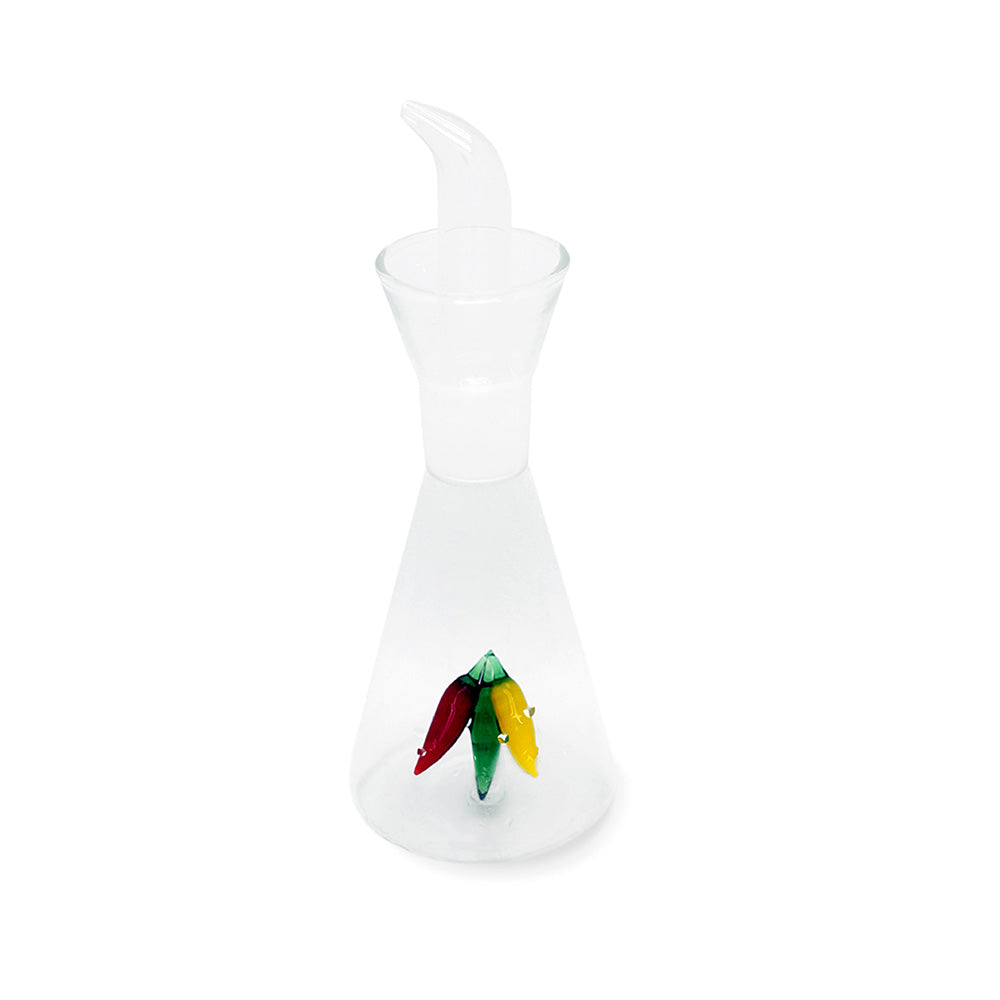 WD LifeStyle Borosilicate Glass Oil Bottle 250 ml Chili Pepper Design