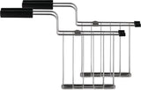 Alessi Toru, 2 Black Toaster Tongs in Stainless Steel and Thermoplastic Resin