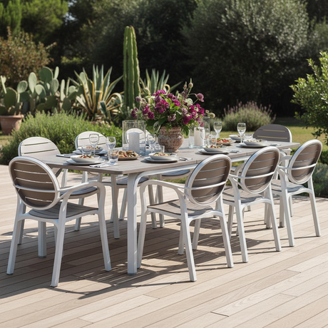 Alloro 140 Extensible Tortora Garden Dinner Extended