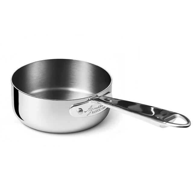 AGNELLI Aluinox 3-Ply Low Casserole with 1 Stainless Steel Handle 28x11 cm