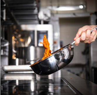 AGNELLI Aluinox 3-Ply Polished Risotto Pan with 1 Handle D 20 Cm