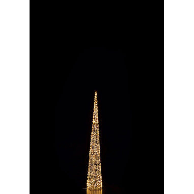 Ad Trend Gold Iron and PE Christmas Tree with 600 LEDs H 150cm