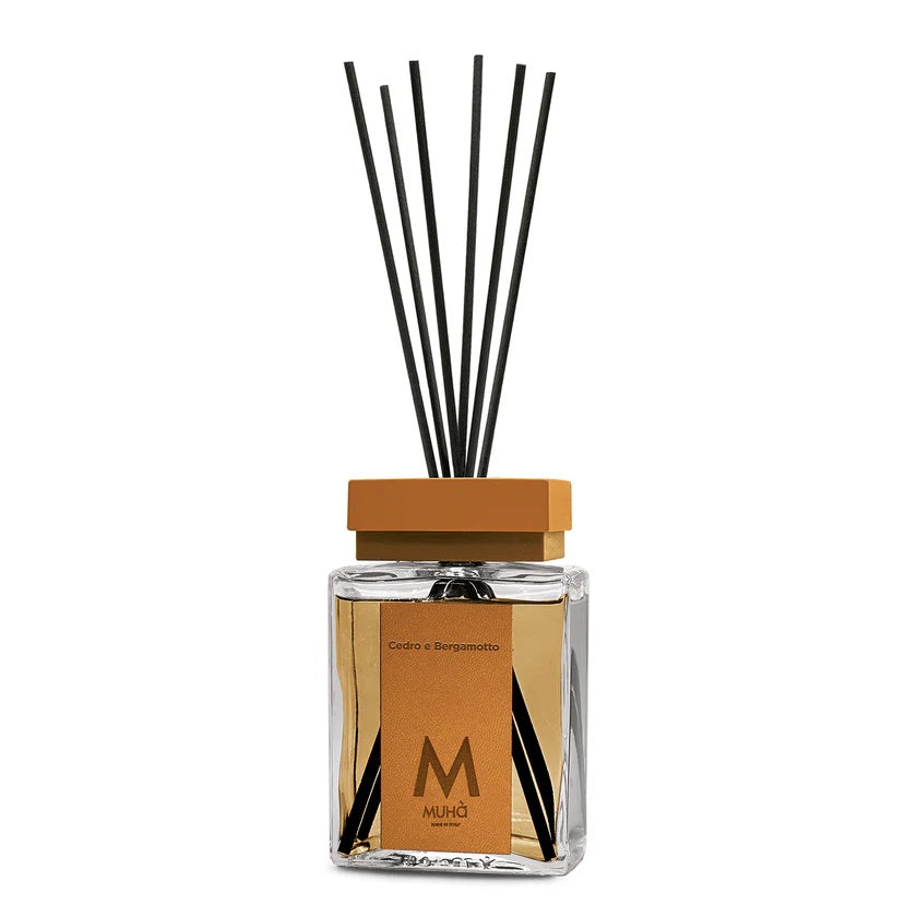 Muhà Luxe Perfume Reed Diffuser Cedar and Bergamot 200 ml