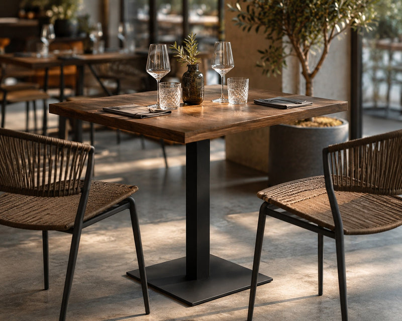 Moia Greenwood Weighted Table Base Black Steel 39×39 H72 cm