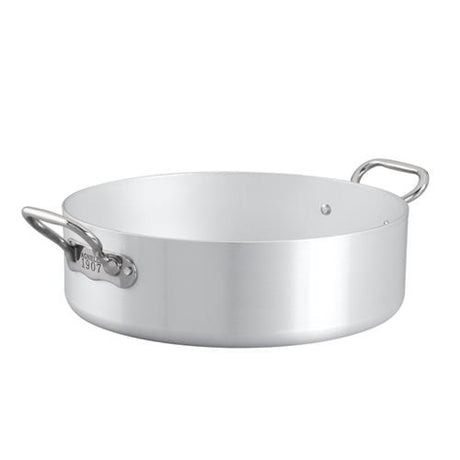 AGNELLI Low Casserole Aluminum Induction Bottom 2 Handles D 28 cm