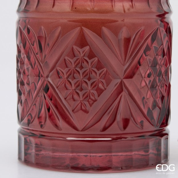 EDG Enzo De Gasperi Candela Natalizia Crystal Profumata Honeyed Apple H18 Ø12 cm – Decorazione di Natale