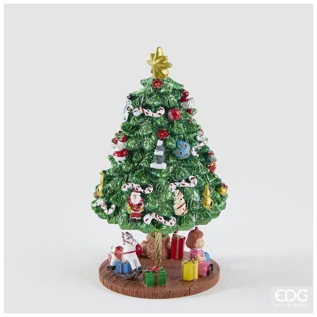 EDG Enzo De Gasperi Christmas Musical Pine H.18 Green