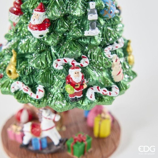 EDG Enzo De Gasperi Christmas Musical Pine H.18 Green