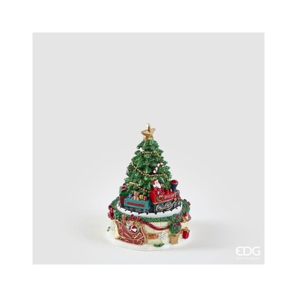 EDG Enzo De Gasperi Musical Train Pine H16 Christmas Green Red