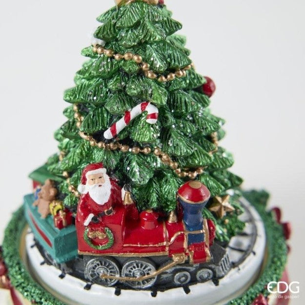EDG Enzo De Gasperi Musical Train Pine H16 Christmas Green Red