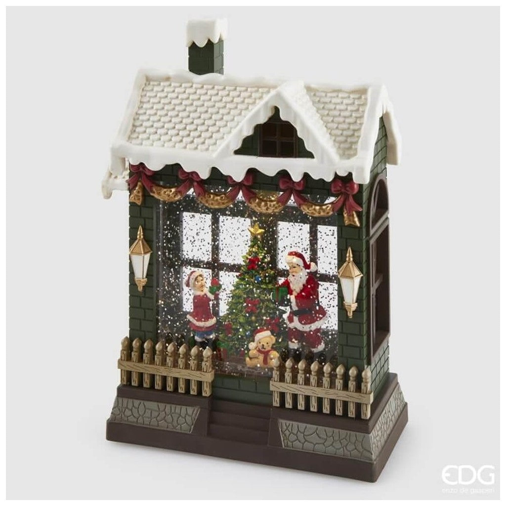 EDG Enzo De Gasperi Diorama Christmas House LED H26 cm with Music and Movement – Christmas Decoration