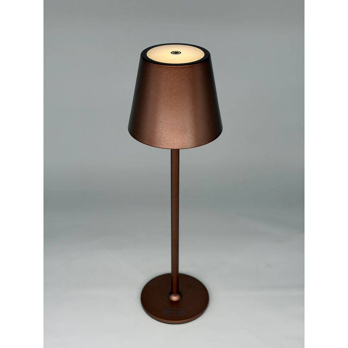 L'Arcolaio Rechargeable Touch LED Lamp H 38 cm 10 x 10 cm IP54 Round Pro Bronze Brown