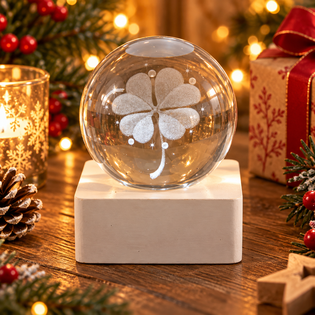 [VERIFY] The Arcolaio WHITE SQUARE CLOVER BASE LAMP PC. G/BOX Size:6x6x8 Pkg:(1/36)
