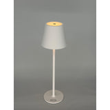 L'Arcolaio Rechargeable Touch LED Lamp H 38 Cm 10 x 10 Cm IP54 Round Pro White