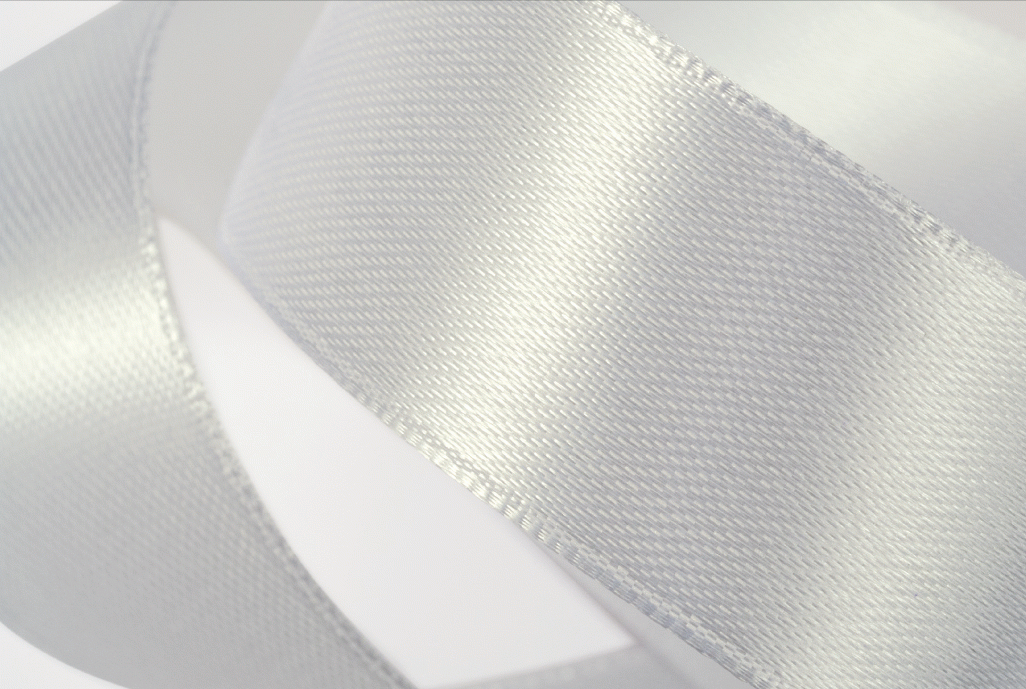 ETM Double Satin Ribbon 6mm 50m White